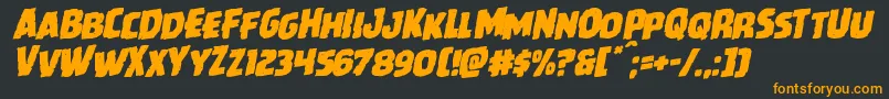 Howlinmadrotal Font – Orange Fonts on Black Background