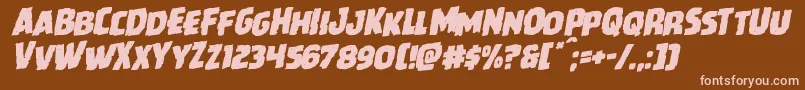 Howlinmadrotal Font – Pink Fonts on Brown Background