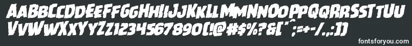 Шрифт Howlinmadrotal – белые шрифты на чёрном фоне