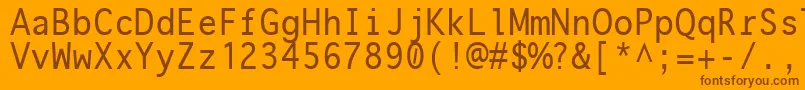 Шрифт Onuava ffy – коричневые шрифты на оранжевом фоне