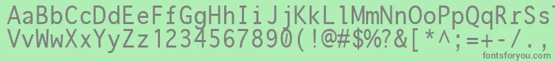 フォントOnuava ffy – 緑の背景に灰色の文字