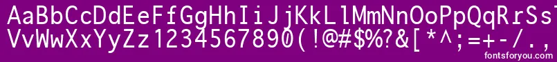 フォントOnuava ffy – 紫の背景に白い文字