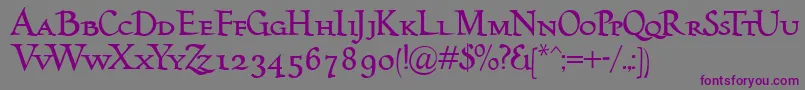 HumanaSmallcaps Font – Purple Fonts on Gray Background