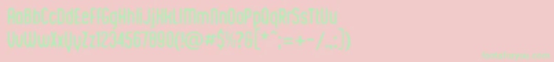 KustomtypeIntegraChic Font – Green Fonts on Pink Background