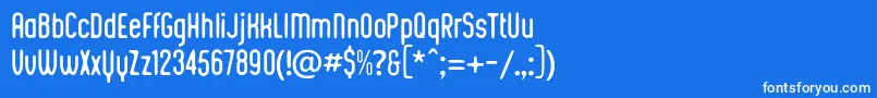 KustomtypeIntegraChic Font – White Fonts on Blue Background