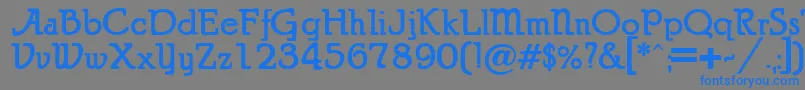 Puritanalternate Font – Blue Fonts on Gray Background