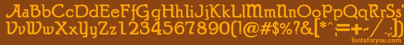 Puritanalternate Font – Orange Fonts on Brown Background