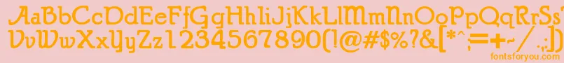 Puritanalternate Font – Orange Fonts on Pink Background