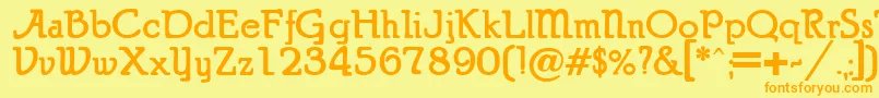 Puritanalternate Font – Orange Fonts on Yellow Background