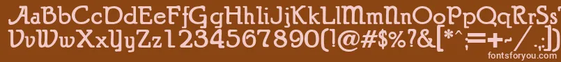 Puritanalternate Font – Pink Fonts on Brown Background