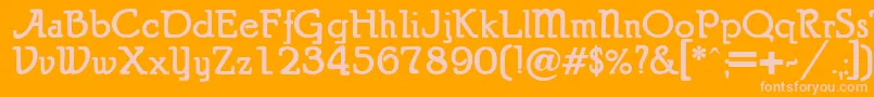 Puritanalternate Font – Pink Fonts on Orange Background