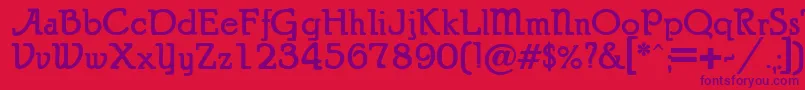 Puritanalternate Font – Purple Fonts on Red Background