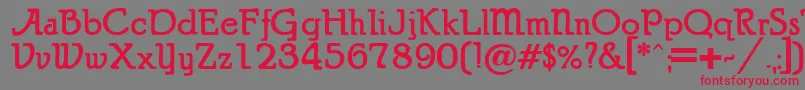 Puritanalternate Font – Red Fonts on Gray Background