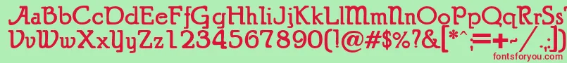 Puritanalternate Font – Red Fonts on Green Background