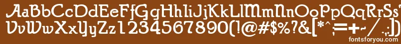 フォントPuritanalternate – 茶色の背景に白い文字
