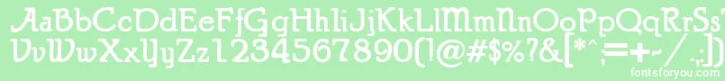 フォントPuritanalternate – 緑の背景に白い文字