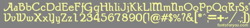 Puritanalternate Font – Yellow Fonts on Gray Background
