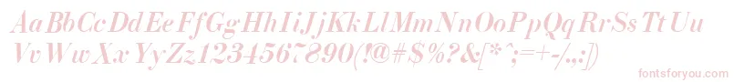 EliziiA.ZPsMediumItalic Font – Pink Fonts on White Background