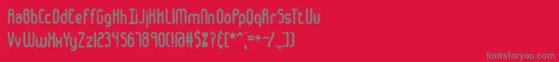 HairballBrk Font – Gray Fonts on Red Background