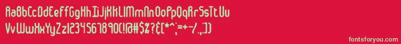 HairballBrk Font – Green Fonts on Red Background