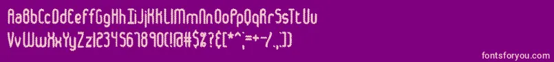 フォントHairballBrk – 紫の背景にピンクのフォント