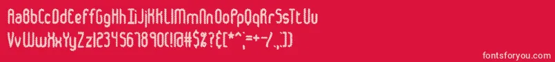 HairballBrk Font – Pink Fonts on Red Background
