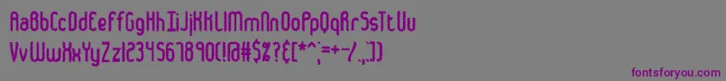 HairballBrk Font – Purple Fonts on Gray Background