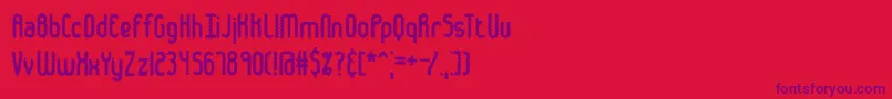 Fonte HairballBrk – fontes roxas em um fundo vermelho