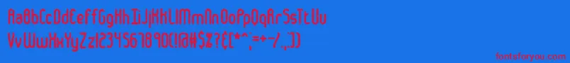 Fonte HairballBrk – fontes vermelhas em um fundo azul