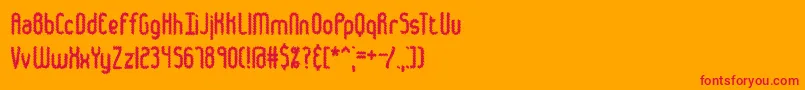 HairballBrk Font – Red Fonts on Orange Background