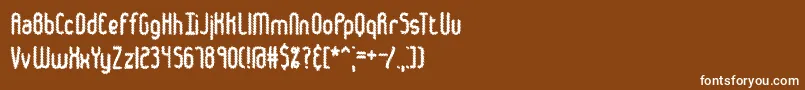 HairballBrk Font – White Fonts on Brown Background
