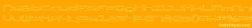 Thunderv2o Font – Yellow Fonts on Orange Background