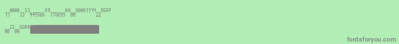 FractionssQwerty Font – Gray Fonts on Green Background