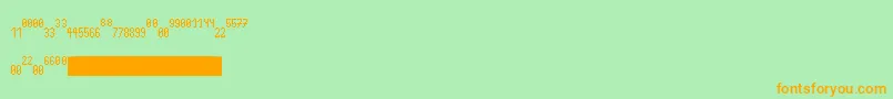 FractionssQwerty Font – Orange Fonts on Green Background