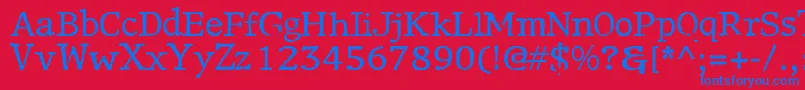 Motley-fontti – siniset fontit punaisella taustalla