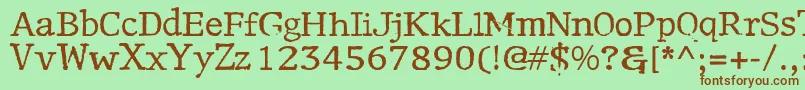 Шрифт Motley – коричневые шрифты на зелёном фоне