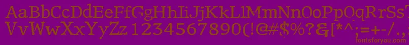 フォントMotley – 紫色の背景に茶色のフォント