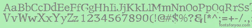 Motley Font – Gray Fonts on Green Background