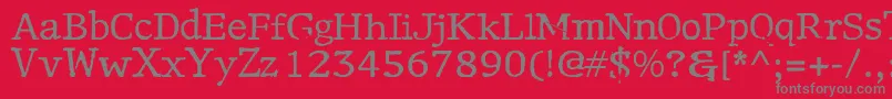 Motley-Schriftart – Graue Schriften auf rotem Hintergrund