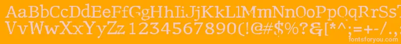 Motley Font – Pink Fonts on Orange Background