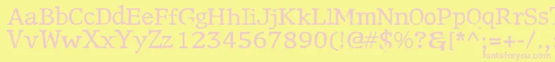 Motley Font – Pink Fonts on Yellow Background