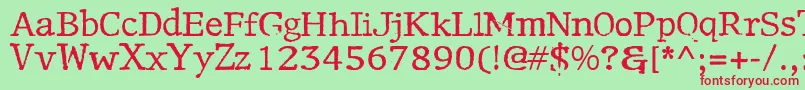 Motley Font – Red Fonts on Green Background