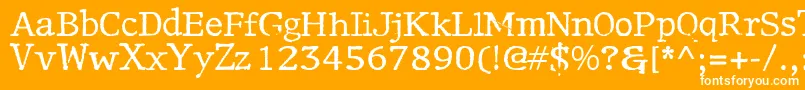 Motley Font – White Fonts on Orange Background