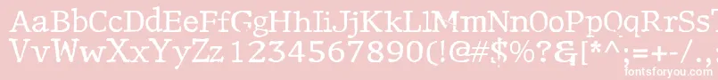Motley Font – White Fonts on Pink Background