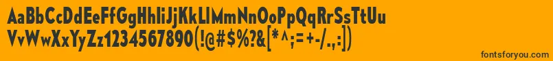 MesmerizeCdBd Font – Black Fonts on Orange Background