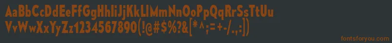 MesmerizeCdBd-fontti – ruskeat fontit mustalla taustalla