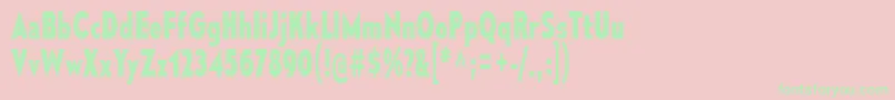 フォントMesmerizeCdBd – ピンクの背景に緑の文字