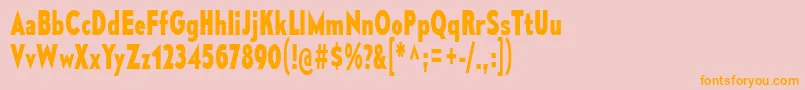 MesmerizeCdBd Font – Orange Fonts on Pink Background
