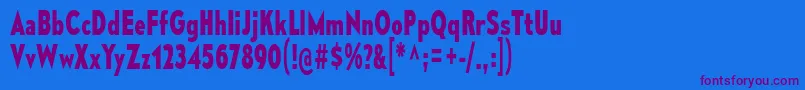 MesmerizeCdBd Font – Purple Fonts on Blue Background