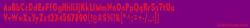 Шрифт MesmerizeCdBd – красные шрифты на фиолетовом фоне